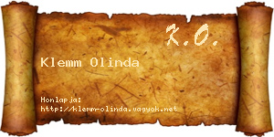 Klemm Olinda névjegykártya